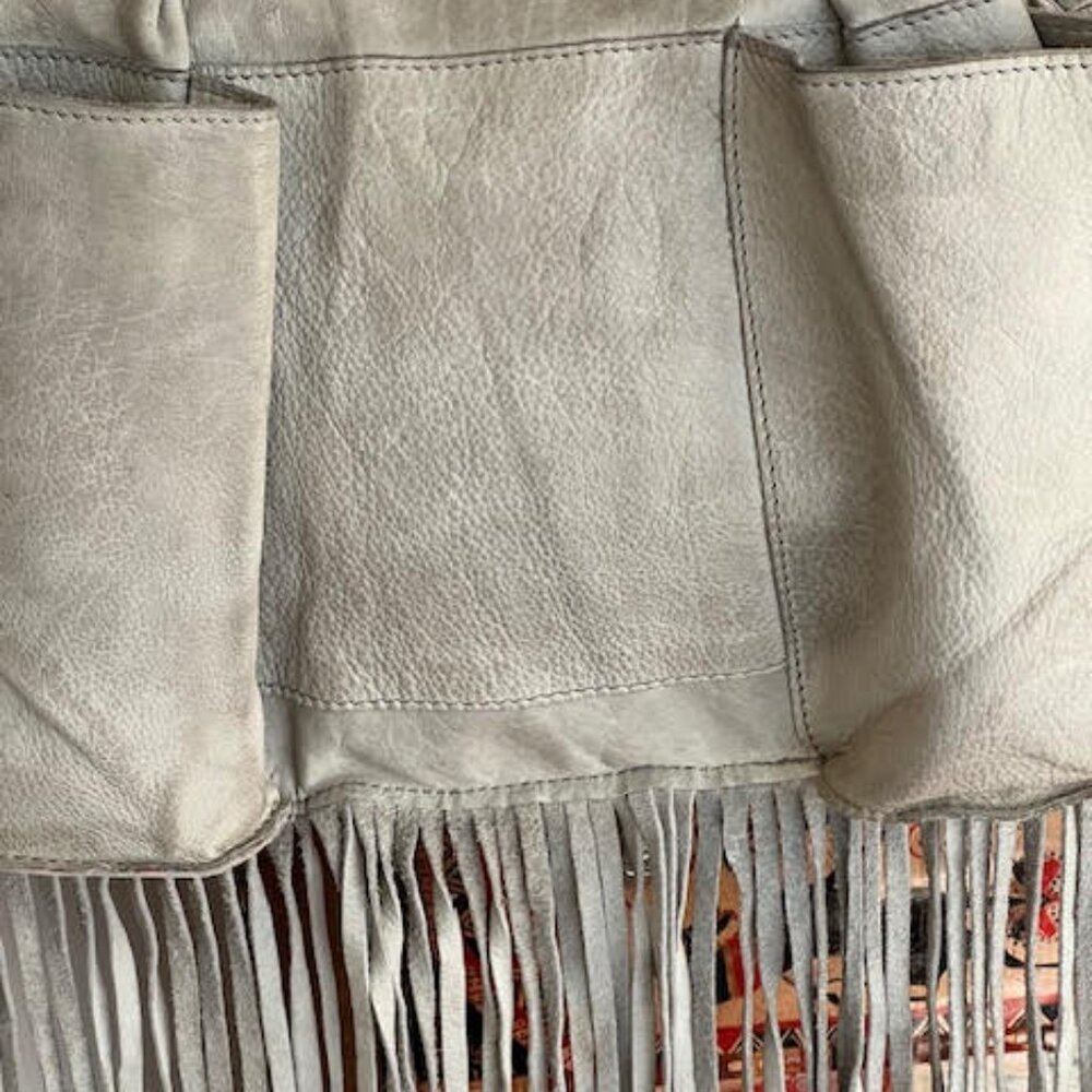 Cut n' Paste X Free People Distressed Fringe Saddle Bag - Picture 3 of 16